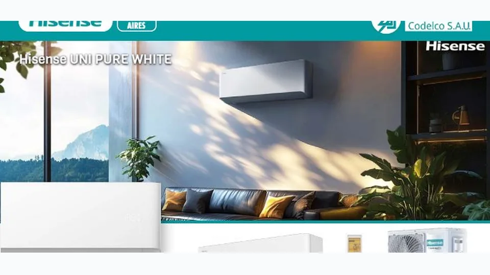Hisense Uni Pure White, imagen de la gama del catálogo técnico