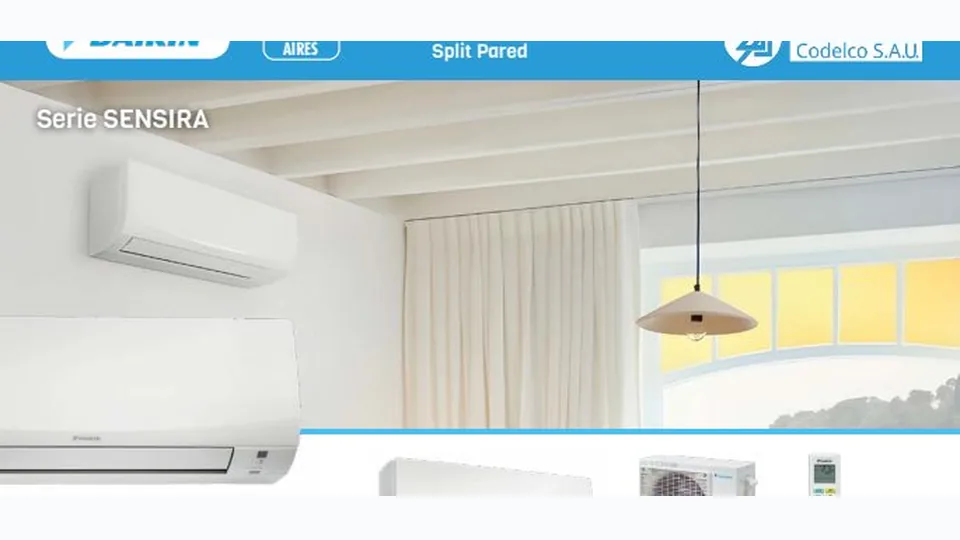 Daikin Sensira, imagen de la gama del catálogo técnico